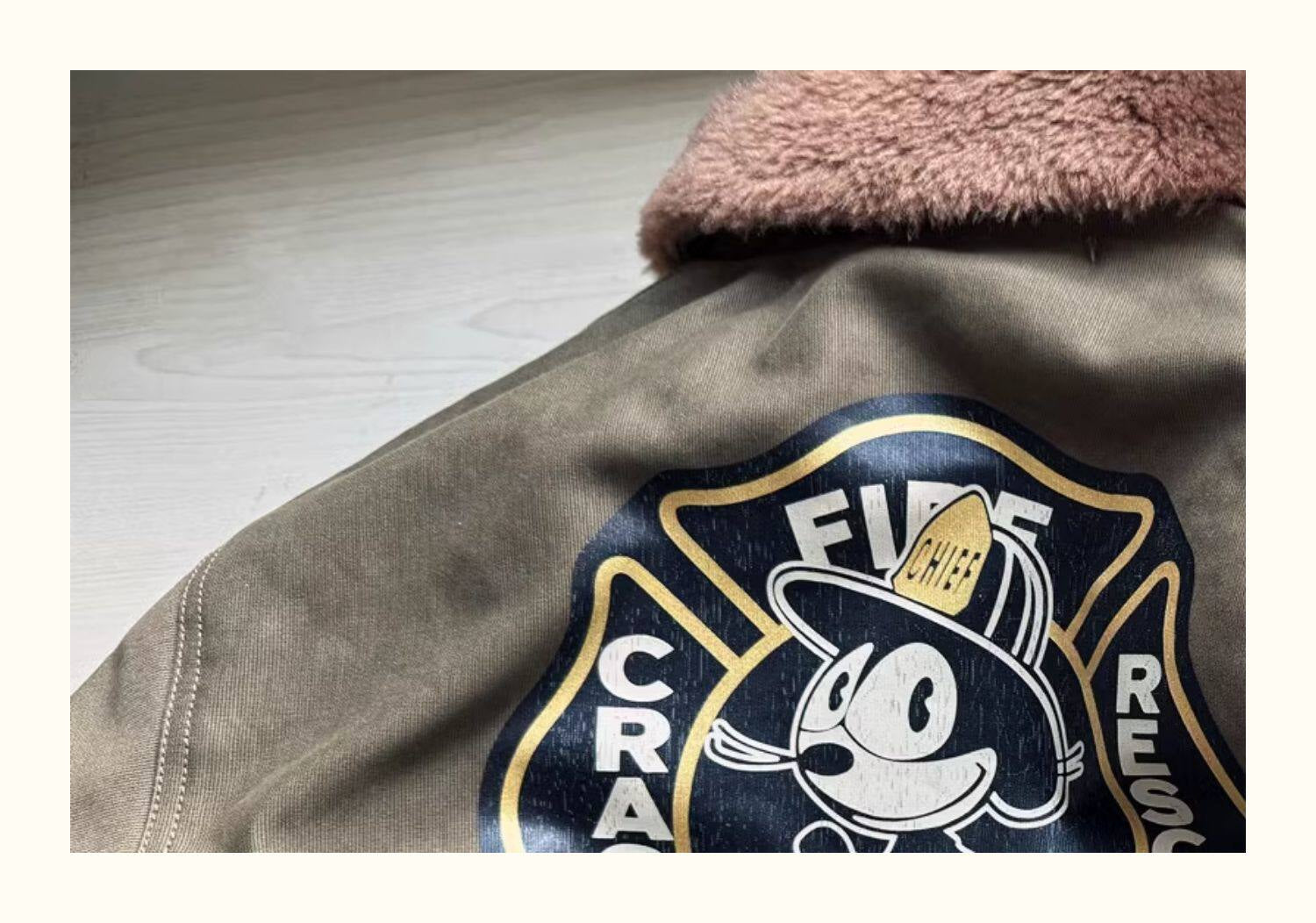 Cat Embroidery Navy Deck Jacket – Heavyweight Rip-Resistant Jungle Fabric Winter Coat – Japanese vintage | yamalin clothes | Yamalinclothes