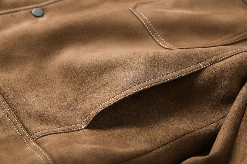 Suede Fleece Workwear Jacket – American Retro Thick Warm Unisex – Japanese vintage | fall outfits 2026 | fall winter outfits | classy winter outfits | lazy comfy outfits | japanese streetwear | vintage workwear | yamalin clothes | Yamalinclothes