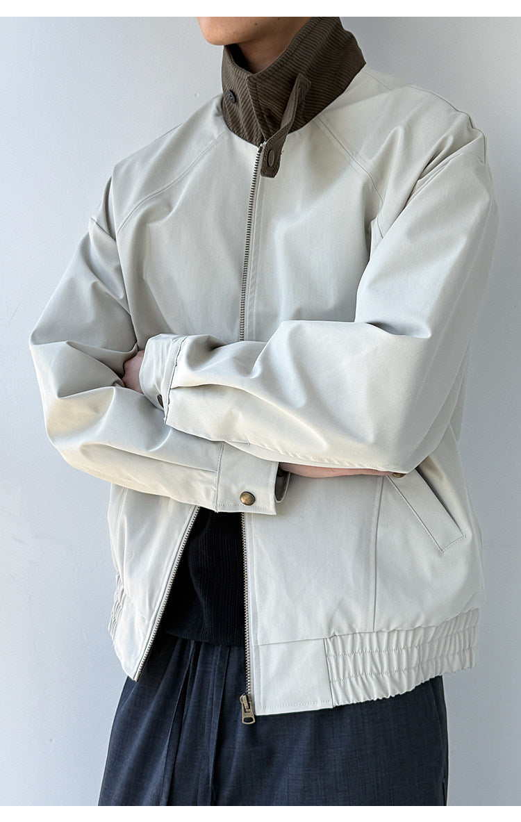 Patchwork Stand-Collar Cargo Jacket – Adjustable Lapel Oversized – Japanese vintage | fall outfits 2026 | fall winter outfits | classy winter outfits | lazy comfy outfits | japanese streetwear | vintage workwear | yamalin clothes | Yamalinclothes