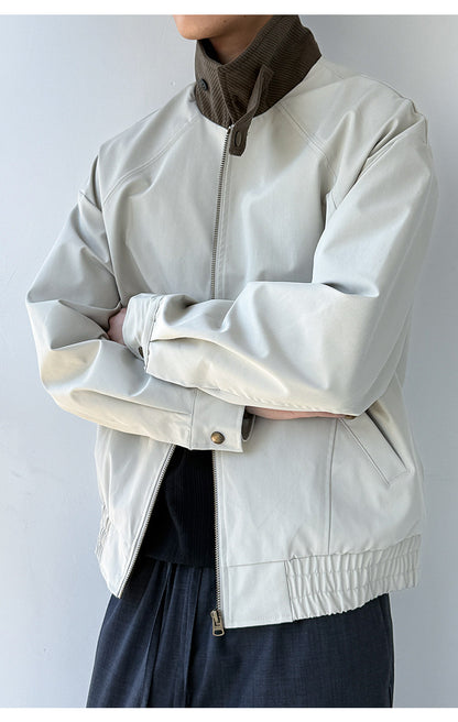 Patchwork Stand-Collar Cargo Jacket – Adjustable Lapel Oversized – Japanese vintage | fall outfits 2026 | fall winter outfits | classy winter outfits | lazy comfy outfits | japanese streetwear | vintage workwear | yamalin clothes | Yamalinclothes