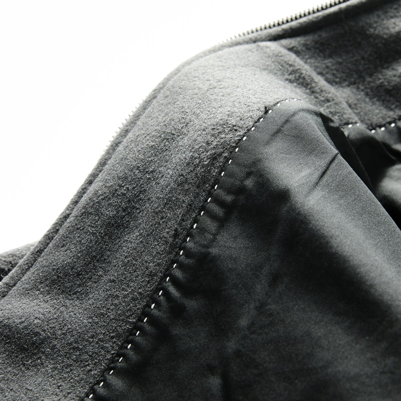 Korean Minimalist Workwear Jacket – Thickened 53% Sheep Wool, Turn-Down Collar for Autumn/Winter