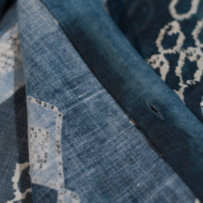 Vintage Printed Tencel-Ramie Shirt – Ultra-Thin Long Sleeve Loose Fit (Unisex)