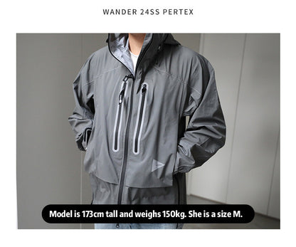 Japanese Outdoor 24SS Pertex Windproof Waterproof Casual Full Laminated 5-Color Jacket – Japanese vintage | yamalin clothes | Yamalinclothes