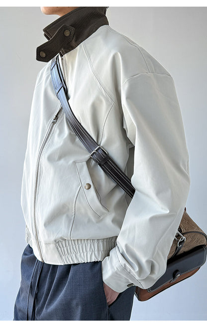 Patchwork Stand-Collar Cargo Jacket – Adjustable Lapel Oversized – Japanese vintage | fall outfits 2026 | fall winter outfits | classy winter outfits | lazy comfy outfits | japanese streetwear | vintage workwear | yamalin clothes | Yamalinclothes