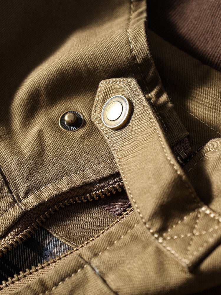 American Vintage Washed Twill Flight Jacket – Oversized Unisex