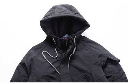 Hooded Down Jacket – Drawstring Multi Pocket | Yamalinclothes