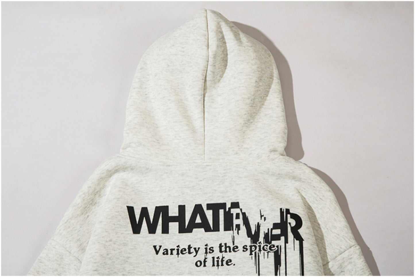Fuzzy Letter Print Fleece Hoodie – Heavy Oversized Unisex