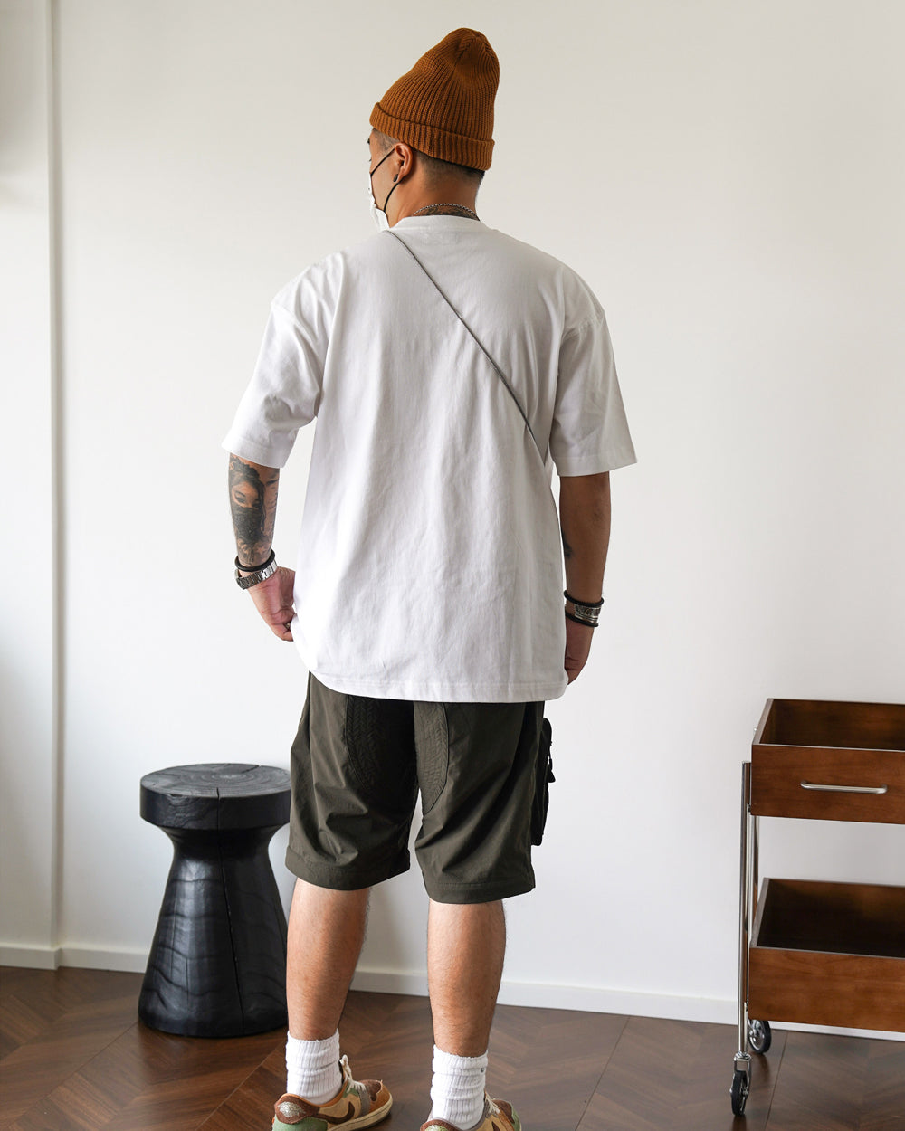 Japanese Workwear Military Pocket Tee – Unisex Loose Short Sleeve T-Shirt