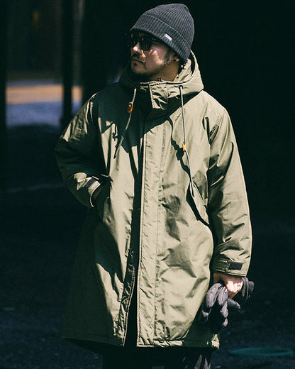 Japanese Retro Swallowtail White Duck Down Hooded Jacket – Mid-Length Unisex Winter