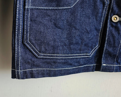 Indigo Denim Jacket – Windsor Collar – Coats Jackets | japanese streetwear | vintage workwear | unisex | Yamalinclothes