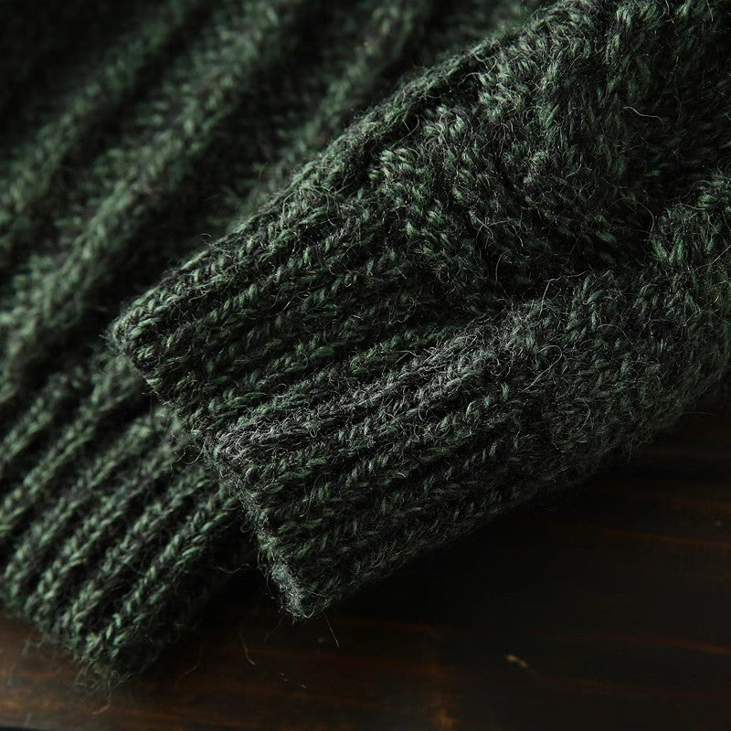 Heavy and rare! High gram full wool! Italian single foreign trade men's half turtleneck thicke ned sweater winter