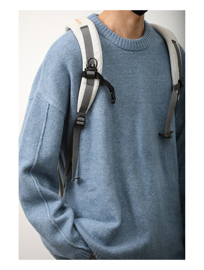 Japanese Crew Neck Knit Sweater – Unisex Base Layer Top – Japanese vintage | yamalin clothes | Yamalinclothes