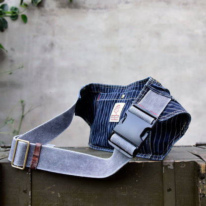 Washed Canvas Distressed Fanny Pack – Vintage 3-Way Chest Crossbody Unisex – Bags | japanese streetwear | vintage workwear | unisex | Yamalinclothes