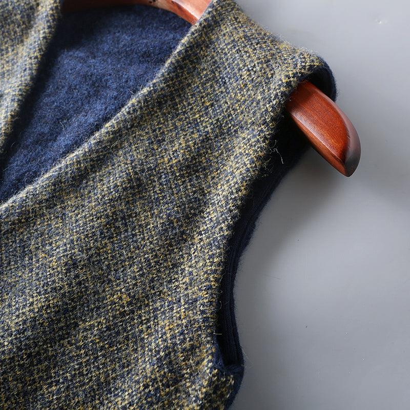 Heavy goods Italian order! Mohair + wool autumn and winter men's knitted cardigan sweater vest
