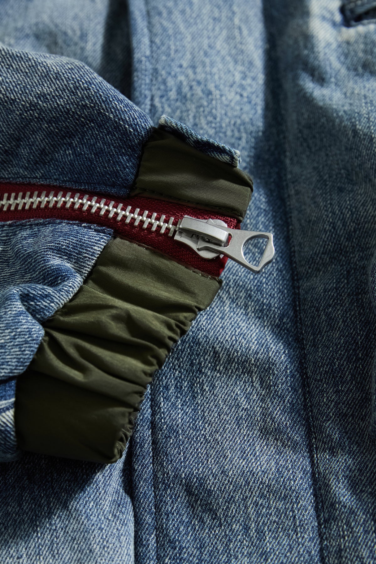 Heavyweight Washed Deconstructed Down Denim Jacket – Oversized Unisex