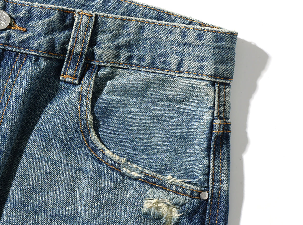 Washed Blue Jeans – Relaxed Straight Leg | Yamalinclothes