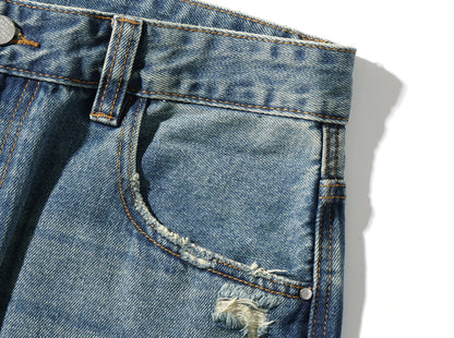 Washed Blue Jeans – Relaxed Straight Leg | Yamalinclothes