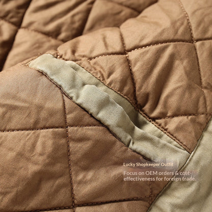 American Detroit Flight Jacket - Retro Washed Cotton Quilted Coat (Men)