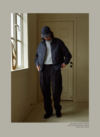 FW24 Vintage Harrington Jacquard Jacket - Yamalin Plaid Texture Memory Fabric Lapel Jacket