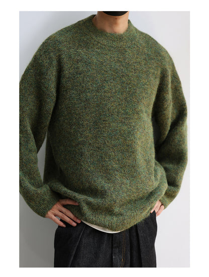 Wool Crew Neck Pullover Sweater – Japanese Warm Loose Unisex
