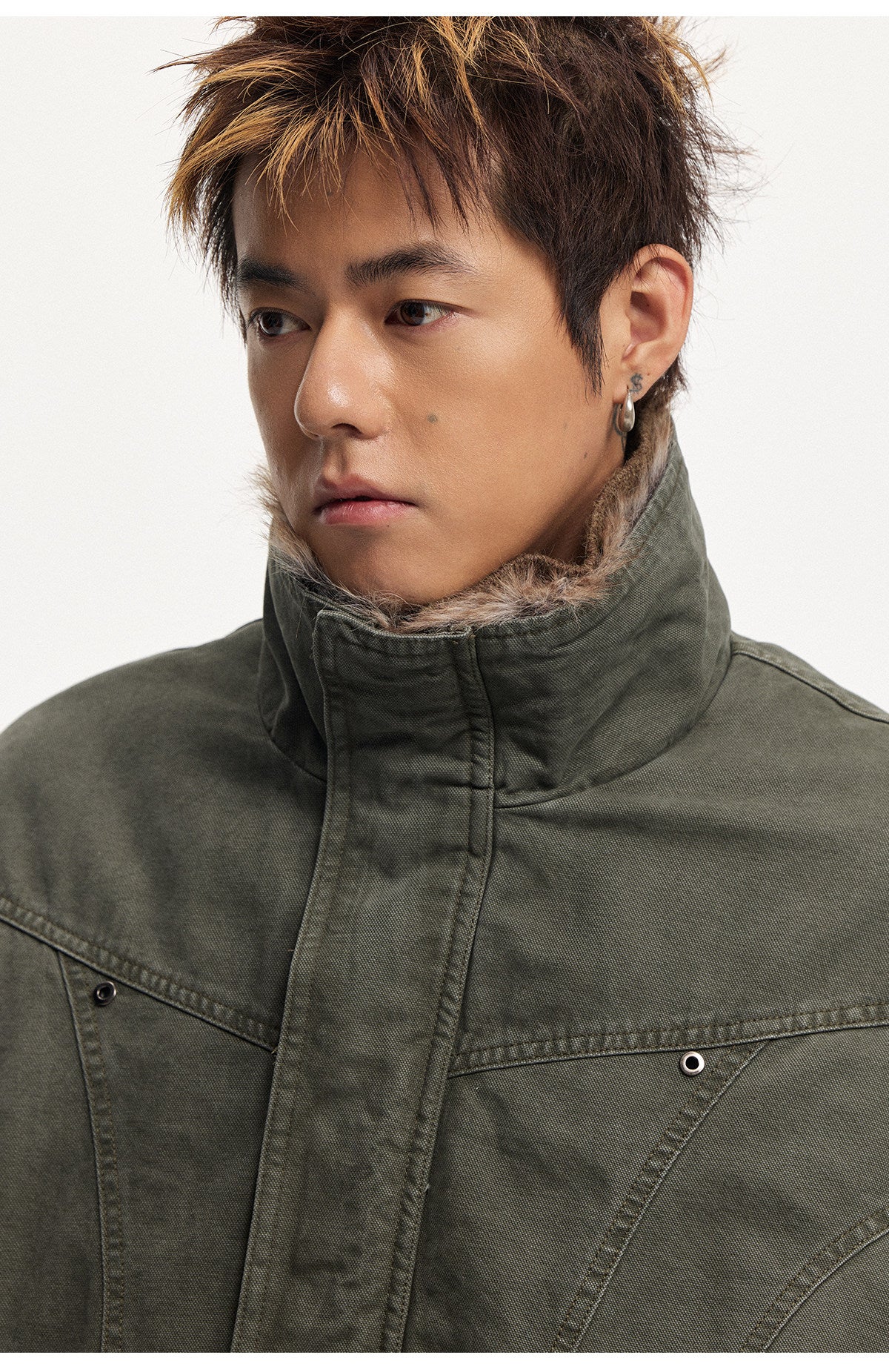 Frost Ice Texture Leather Jacket – Loose Heavyweight Winter Unisex