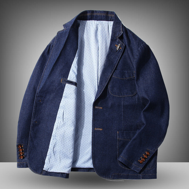 European Heavyweight Denim Workwear Blazer - Motorcycle Jacket (Men)