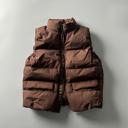 90% White Duck Down Mountain Vest - Fluffy Warm Outdoor Puffer (Unisex)