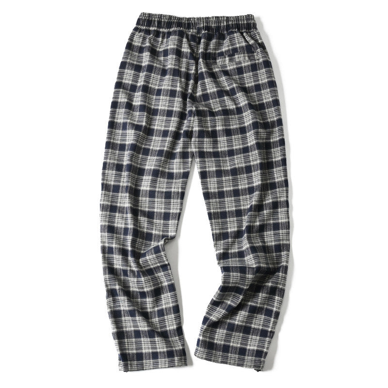 Japanese style retro plaid casual pants, spring/summer thin plaid straight leg tapered harem pants/sports pants – Japanese vintage | yamalin clothes | Yamalinclothes