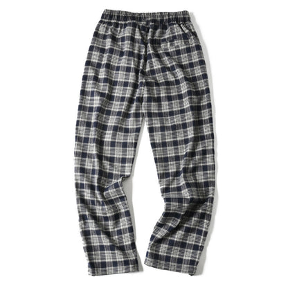 Japanese style retro plaid casual pants, spring/summer thin plaid straight leg tapered harem pants/sports pants – Japanese vintage | yamalin clothes | Yamalinclothes