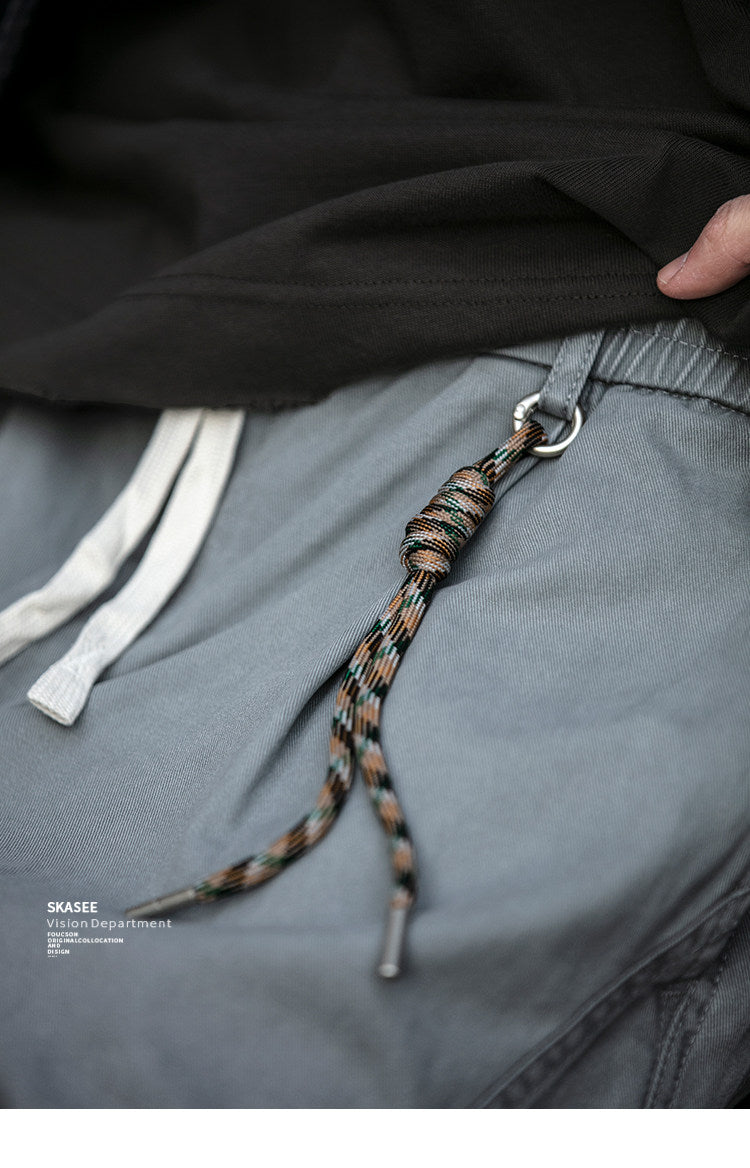 American Vintage Heavyweight Double Pleated Cargo Pants – Wide Leg Drawstring Workwear Trousers for Men | Japanese vintage | yamalin clothes | Yamalinclothes