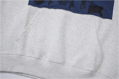Hand-Painted Appliqué Letter Hoodie – American Vintage Oversized Unisex – Hoodies | japanese streetwear | vintage workwear | unisex | Yamalinclothes