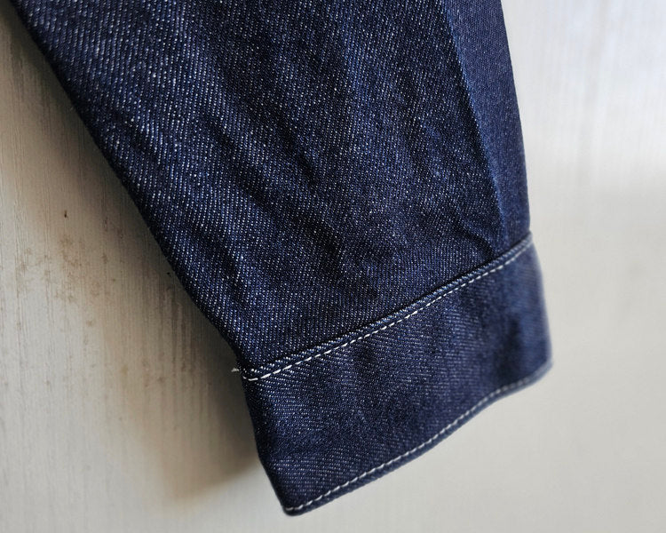 Indigo Denim Jacket – Windsor Collar – Coats Jackets | japanese streetwear | vintage workwear | unisex | Yamalinclothes
