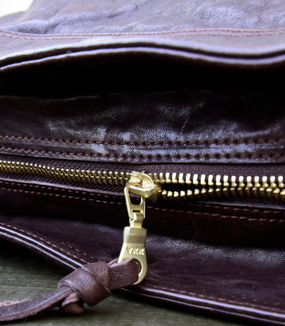 Heavy Washed Horsehide Newsboy Crossbody Bag – Vintage Leather Shoulder Bag