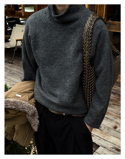 560G Turtleneck Drop Shoulder Sweater – Warm Loose Unisex