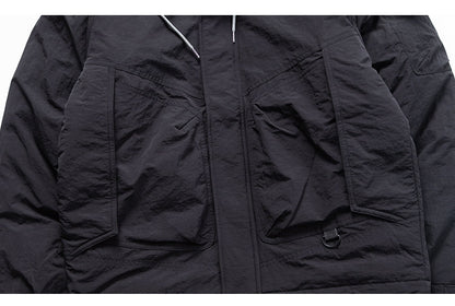 Hooded Down Jacket – Drawstring Multi Pocket | Yamalinclothes