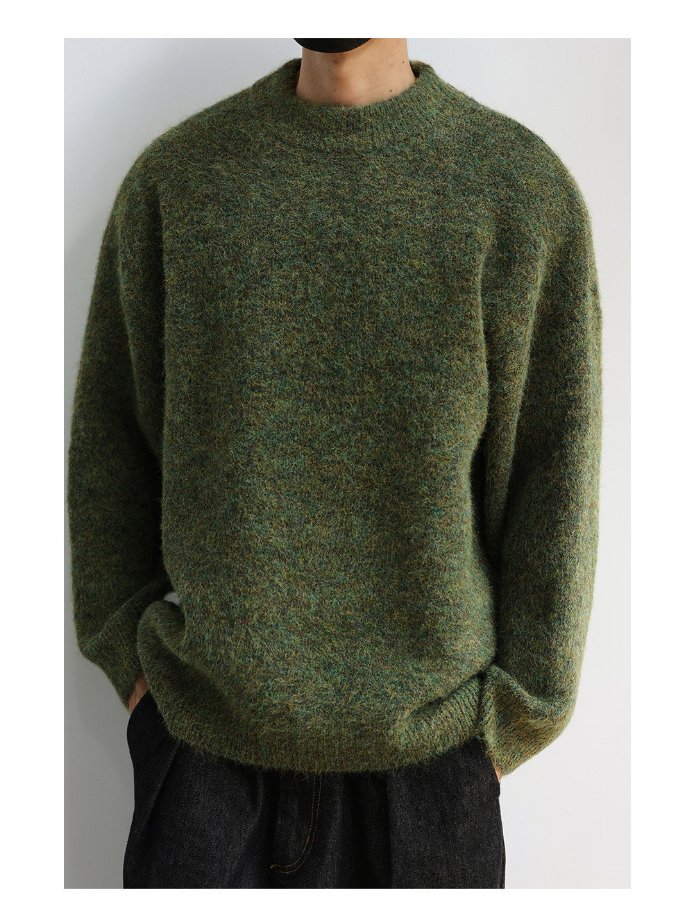Wool Crew Neck Pullover Sweater – Japanese Warm Loose Unisex