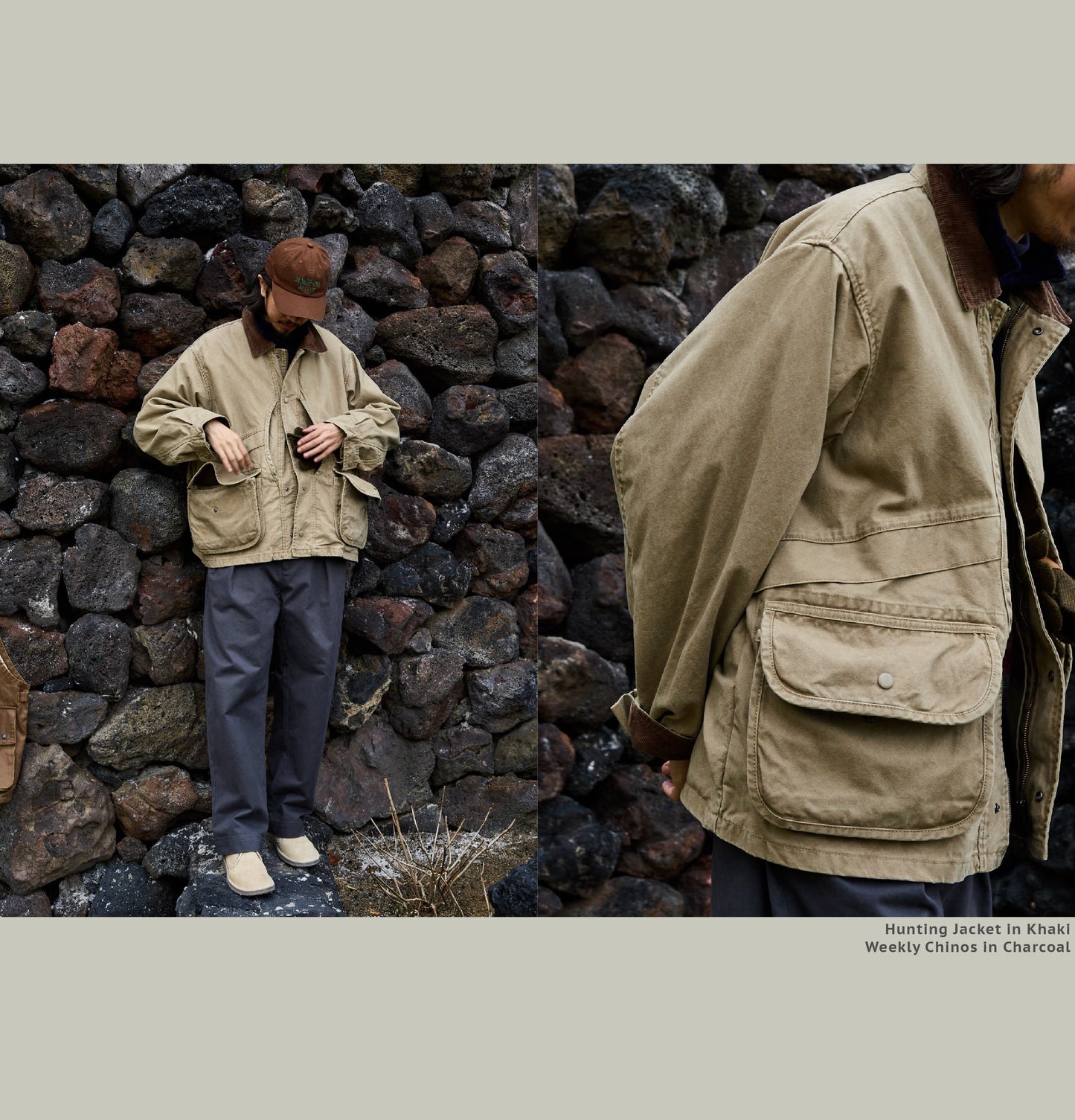 FW25 USAGE Hunting Jacket - Yamalin Heavy Year Washed Cotton Barn Hunting Silhouette Jacket