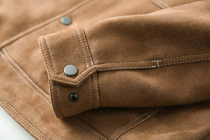 Suede Fleece Workwear Jacket – American Retro Thick Warm Unisex – Japanese vintage | fall outfits 2026 | fall winter outfits | classy winter outfits | lazy comfy outfits | japanese streetwear | vintage workwear | yamalin clothes | Yamalinclothes