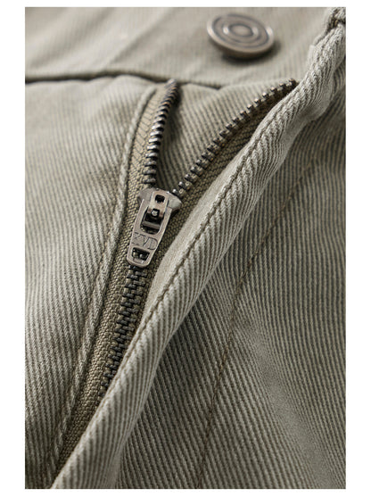 Spring New Cotton Japanese Ami Clicker Straight Cargo Pants Men's Trendy Wide-Leg Slacks | Japanese vintage | yamalin clothes | Yamalinclothes