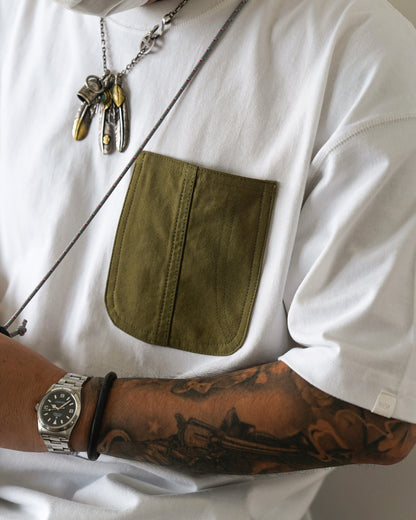 Japanese Workwear Military Pocket Tee – Unisex Loose Short Sleeve T-Shirt