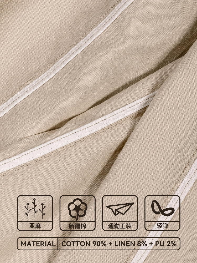 Spring Summer Autumn High-End Lightweight Commuting Quiet Luxury Linen French Minimalist Relaxed Workwear Jacket