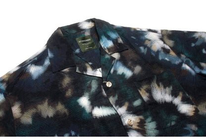 Seersucker Cuban Collar Printed Shirt – Men's Vintage Beach Short Sleeve