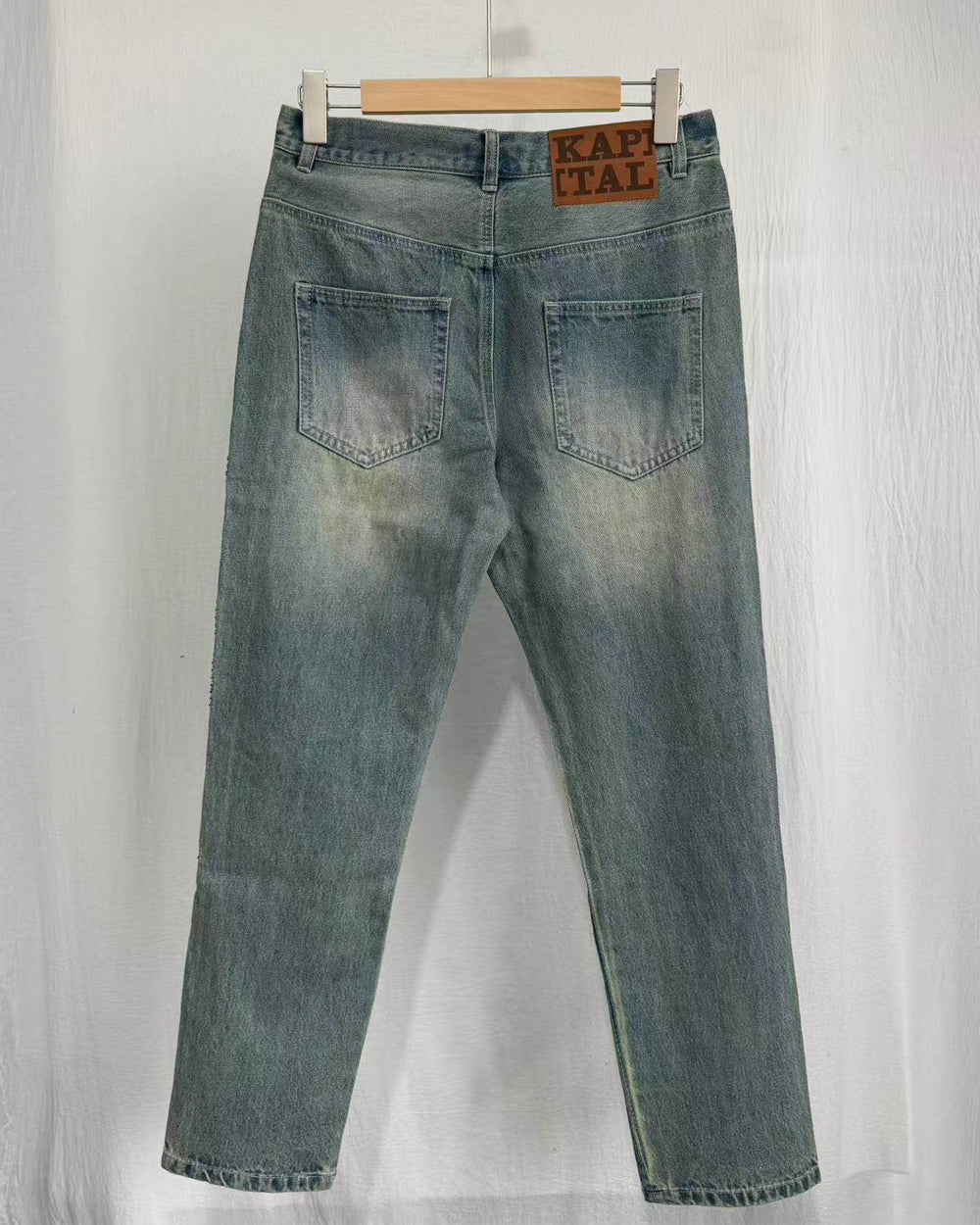 Washed Heavy Duty Jeweled Denim Jeans – Flared & Straight Leg 100% Cotton Streetwear – Japanese vintage | yamalin clothes | Yamalinclothes