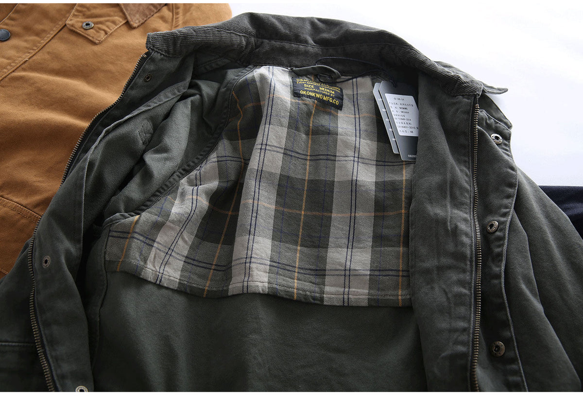 Canvas Double-Pocket Functional Jacket – Abrasion-Resistant Oversized Unisex – Japanese vintage | fall outfits 2026 | fall winter outfits | classy winter outfits | lazy comfy outfits | japanese streetwear | vintage workwear | yamalin clothes | Yamalinclothes