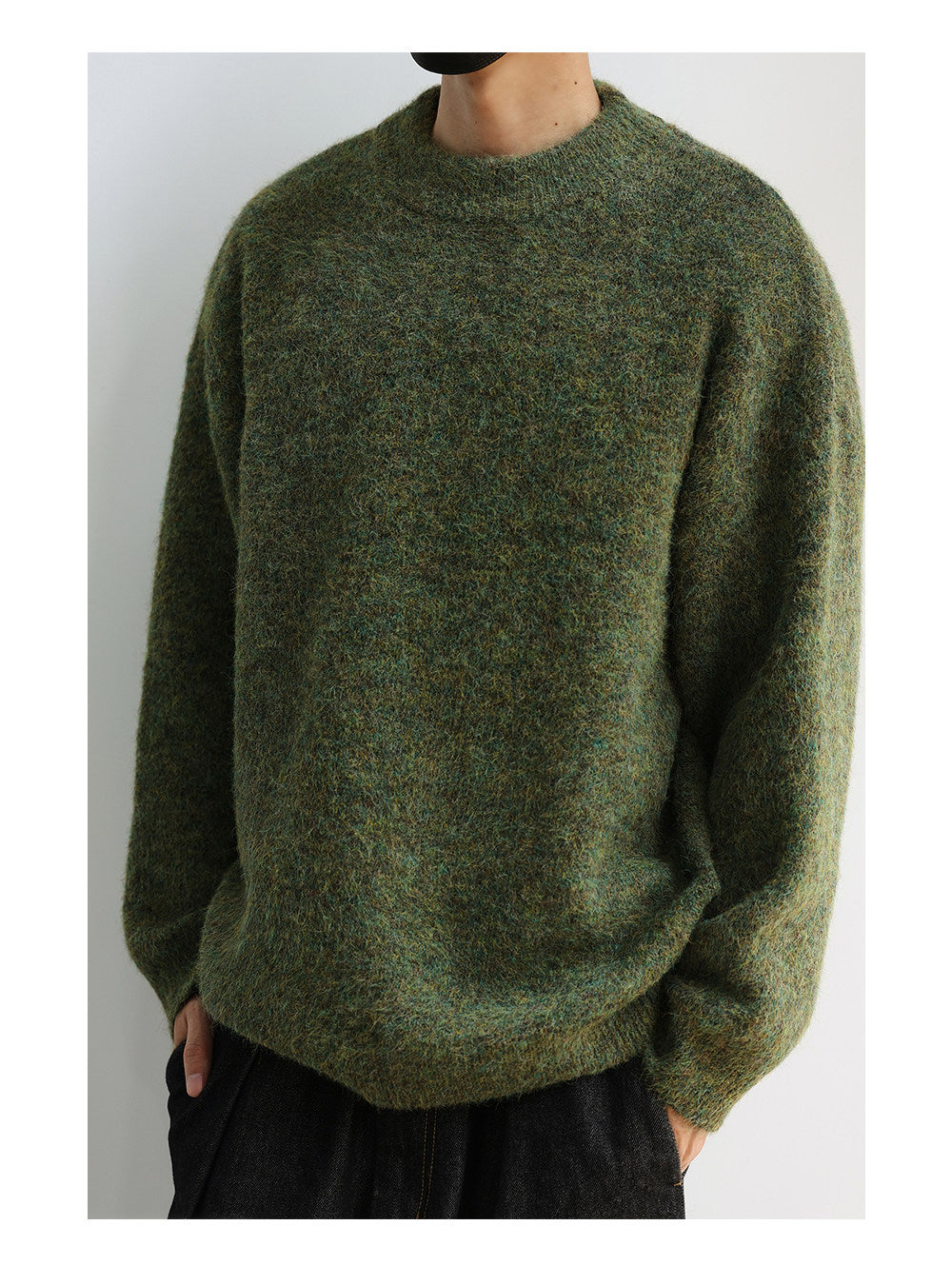Wool Crew Neck Pullover Sweater – Japanese Warm Loose Unisex