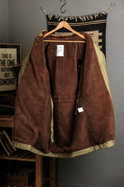 Heavy Wool Hooded Deck Parka – Long Padded Military-Style Jacket