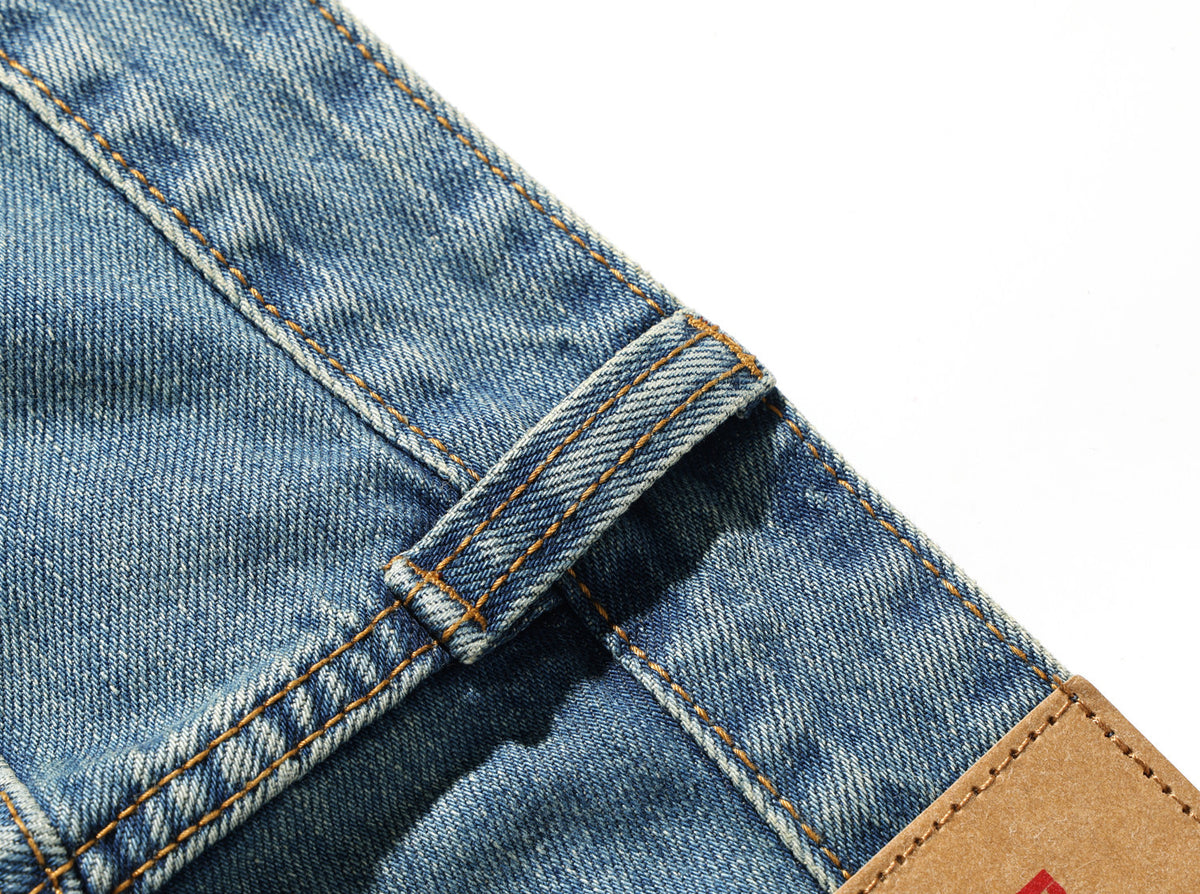 Washed Blue Jeans – Relaxed Straight Leg | Yamalinclothes
