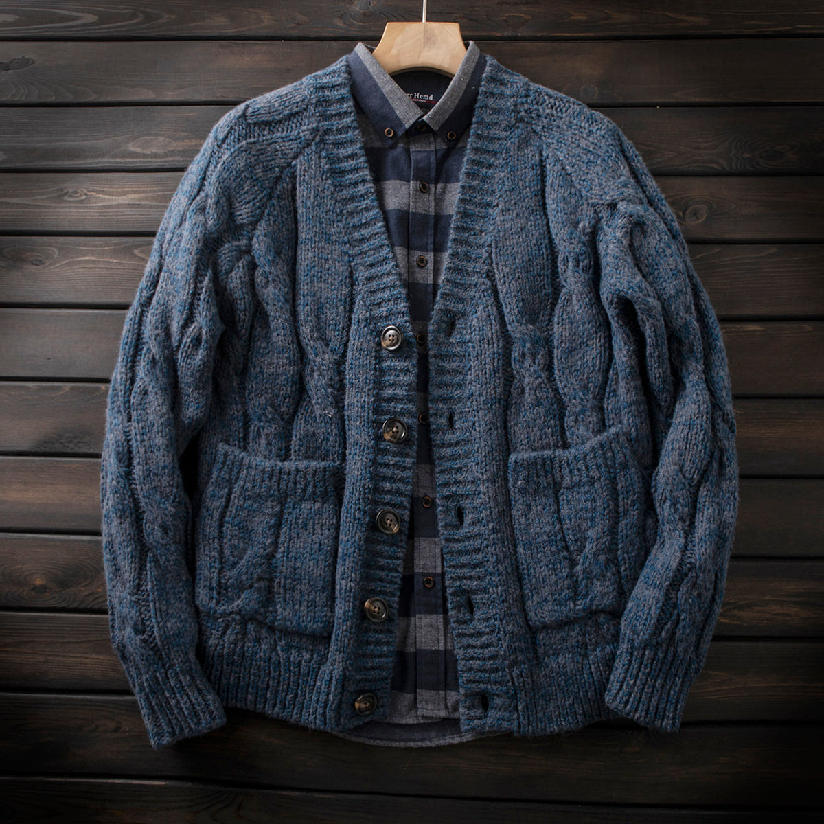Heavyweight 80% Wool Knit Zip Cardigan Sweater – Japanese Vintage Loose Unisex – Sweater cardigan | japanese streetwear | vintage workwear | unisex | Yamalinclothes