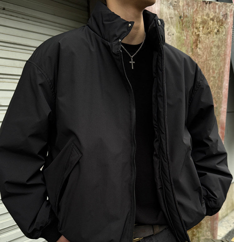 Duck Down Jacket – Stand Collar & Ribbed Hem | Yamalinclothes