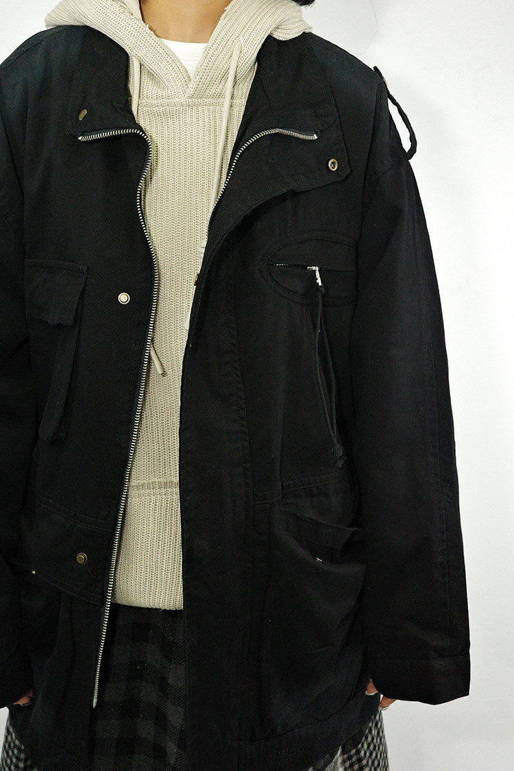Washed M65 Cargo Jacket – Oversized Military Vintage Coat